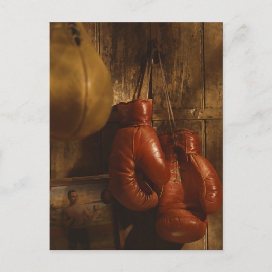 ボクシング手袋 ポストカード (正面)