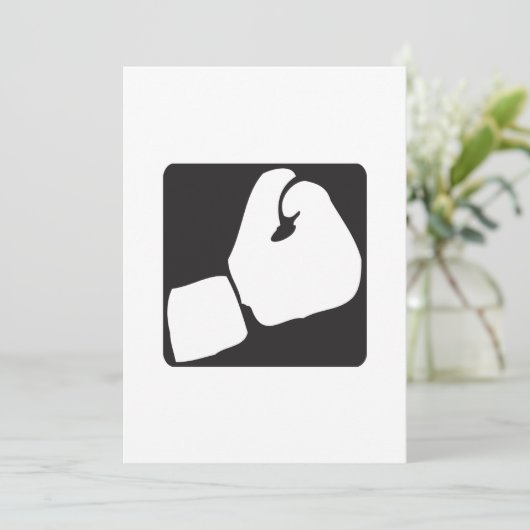 ボクシング手袋 招待状 (スタンド正面)