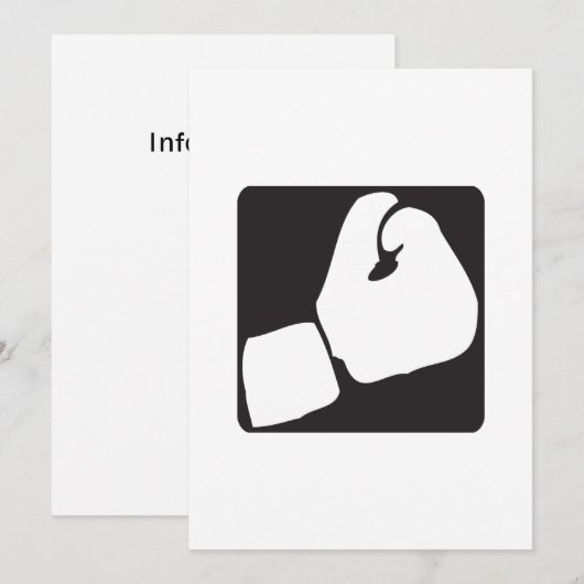 ボクシング手袋 招待状 (正面/裏面)