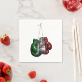 ボクシング手袋Tシャツ – メキシコヴィンテージ国旗 スタンダードカクテルナプキン (インサイチュ)