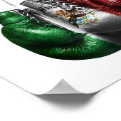 ボクシング手袋Tシャツ – メキシコヴィンテージ国旗 ポスター (角)