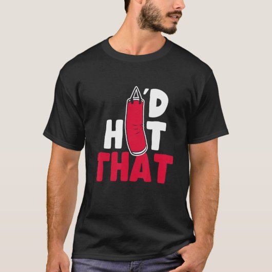 ボクシング打ち抜きバッグ私はそれを打つ Tシャツ (正面)