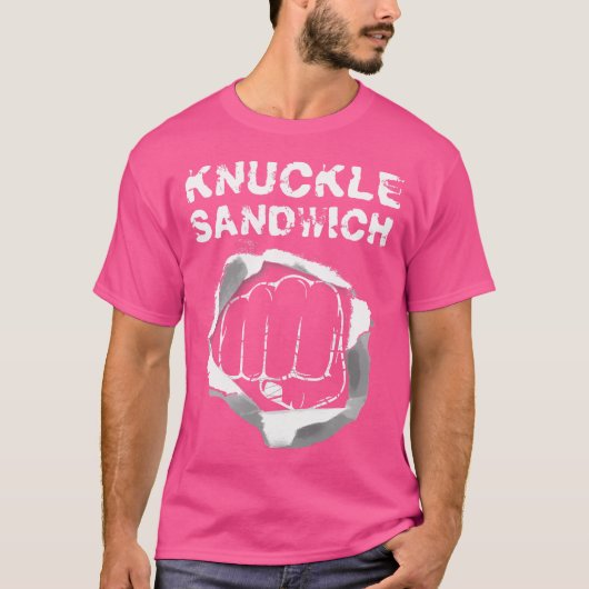 ボクシング拳パンチナックルサンドイッチボクサー Tシャツ (正面)