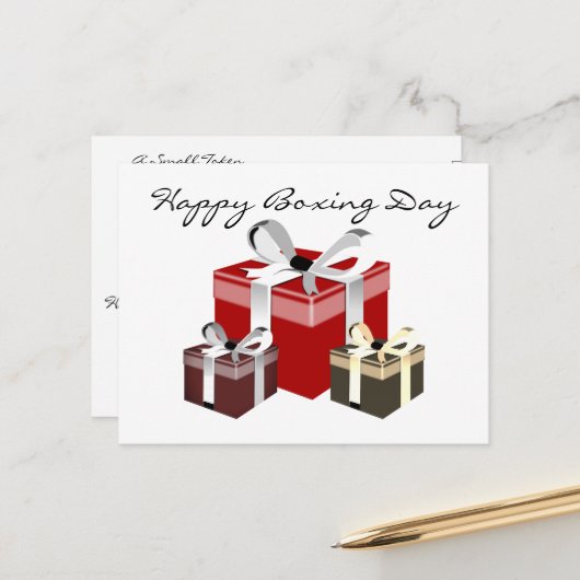 ボクシング日従業員ギフト シーズンポストカード (正面/裏面インサイチュ)