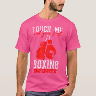 ボクシング練習用手袋フリーおもしろいレッスン Tシャツ