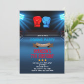 ボクシング誕生日テーマの招待 招待状 (スタンド正面)