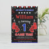 ボクシング誕生日パーティー招待箱スポーツ 招待状 (スタンド正面)