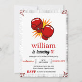 ボクシング誕生日5日46日7日19日 招待状 (正面)