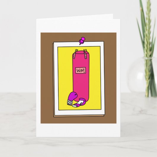 ボクシング雌ボクサーレトロボクシング手袋 カード (正面)