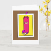 ボクシング雌ボクサーレトロボクシング手袋 カード (黄色い花)