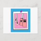 ボクシング雌ボクサーレトロボクシング手袋 ポストカード (正面)