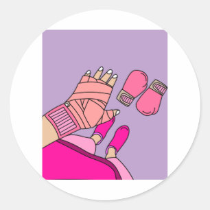 ボクシング雌ボクサーレトロボクシング手袋 ラウンドシール