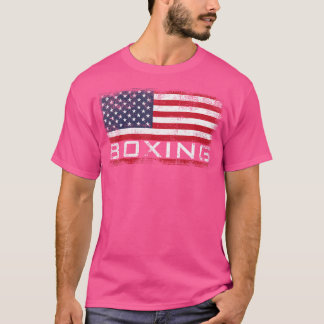 ボクシング アメリカ国旗 グローブ ファイト リング パンチ マッチ Tシャツ