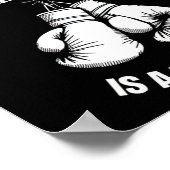 ボクシング キックボクシング ボクサー F にとって 3 分間は長い時間です ポスター (角)