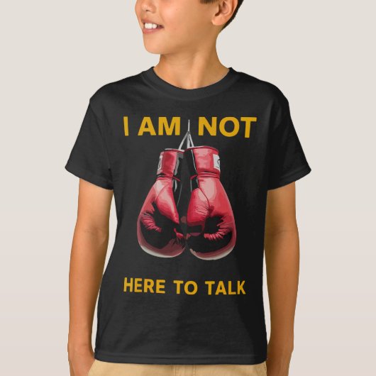 ボクシング キックボクシング ボクシング好き ボクサー 楽しい格言 Tシャツ (正面)