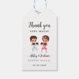 ボクシング テーマの性別発表 御礼タグ ギフトタグ