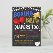 ボクシング・ビールベビーシャワー招待状 招待状 (スタンド正面)