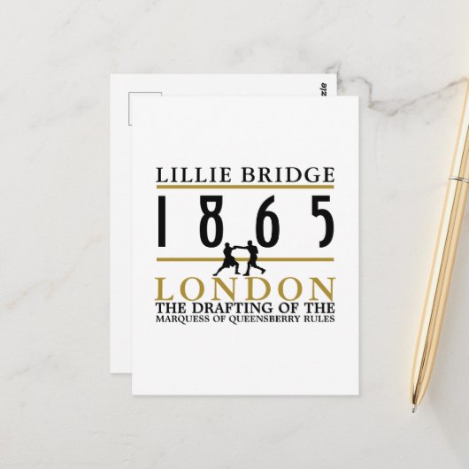 ボクシング・ファイト、クイーンズベリー・ルール ポストカード (正面/裏面インサイチュ)