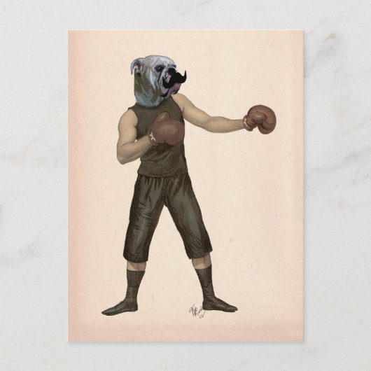 ボクシング ブルドッグ フル 2 ポストカード (正面)