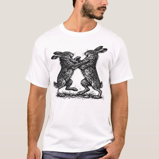 ボクシング・ヘア – 秘境の森の決闘 Tシャツ (正面)