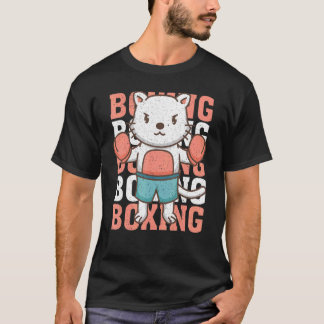 ボクシング 猫 アニマル ボクシング クール ボクシンググローブ Ca Tシャツ