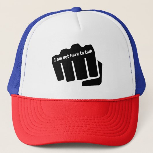 ボクシング、私は話しに来ていない キャップ (正面)