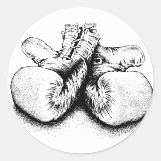 ボクシングTシャツとギフト。 ラウンドシール (正面)