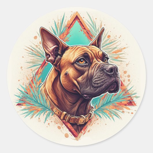 ボクスタイリッシュサー犬 ラウンドシール (正面)