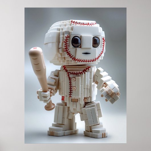 ボクセル野球マスコットキャラクター ポスター (正面)