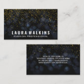 ボクダークブルー |金ゴールド斑点 名刺 (正面/裏面)