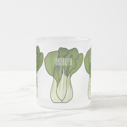 ボクチョイ漫画イラストレーション フロストグラスマグカップ (中央)