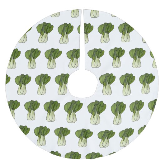 ボクチョイ漫画イラストレーション ブラッシュドポリエステルツリースカート (正面)