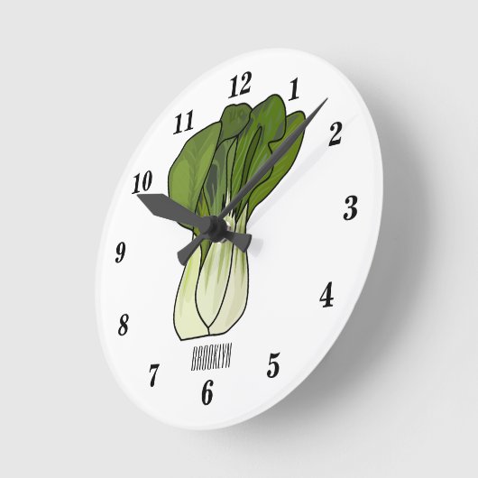 ボクチョイ漫画イラストレーション ラウンド壁時計 (傾斜)