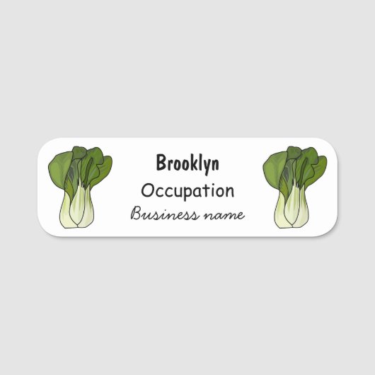 ボクチョイ漫画イラストレーション 名札 (正面)