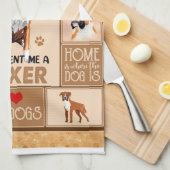 ボクパーソナライズされたサードッグ毛布、犬の恋人ギフト キッチンタオル (四つ折り)