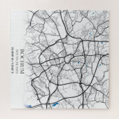 ボクムドイツランドシティ地図シンプル旅行ミニマル ジグソーパズル (横)