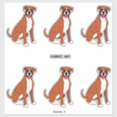 ボク感じサーの犬6頭をシーツに並べる シール (シート)