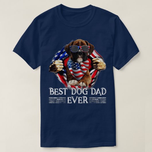 ボク最高のサーパパEVER AMERICAN FLAG GIFT 男性へ Tシャツ (デザイン正面)
