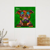ボク熱狂するサー犬顔手ポ絵を描ースター ポスター (キッチン)