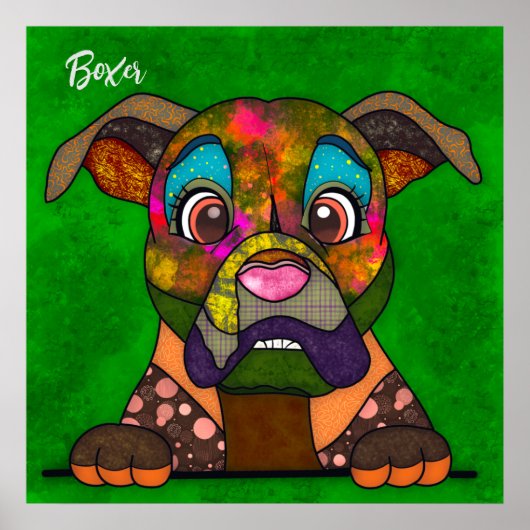 ボク熱狂するサー犬顔手ポ絵を描ースター ポスター (正面)