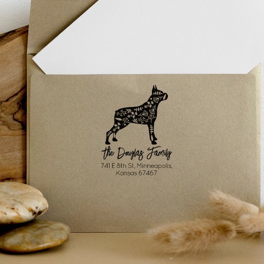 ボク飾サーファミリー差出人住所 ラバースタンプ