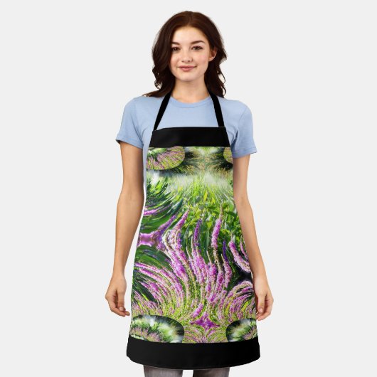 ボグランドスケープフラクタル エプロン (着用した状態)