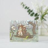 ボグレディーニンフとスカルファンタジーアートポストカード ポストカード (スタンド正面)