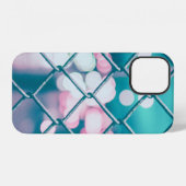 ボケのある照明の鎖柵 iPhoneケース (裏面横)