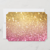 ボケッベイビー ムービー プレミア チケット スタイル ピンク スパークル 招待状 (裏面)