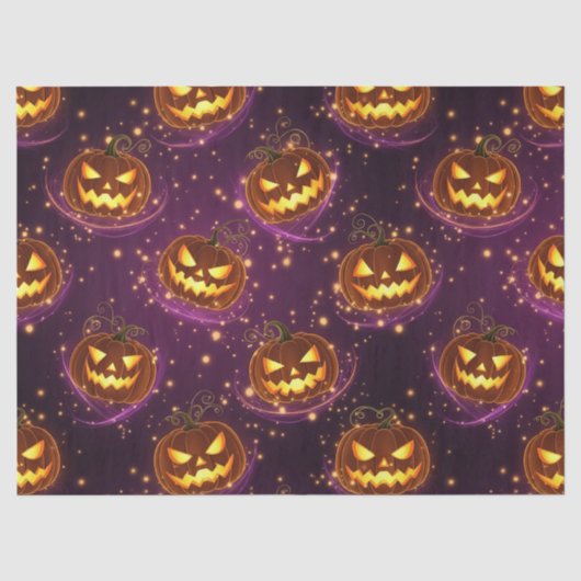 ボケハロウィン | 光るジャック・オ・ランタン (2) 薄葉紙 (正面)