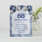 ボケ光68歳のスパークルバルーン誕生日パーティー 招待状 (スタンド正面)