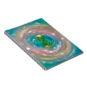 ボケ光、輝くぼやけたスポットライト マルチカラー ノートブック (右側)