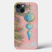 ボケ効果のあるヴィンテージのクリスマスオーナメント Case-Mate iPhoneケース (裏面)