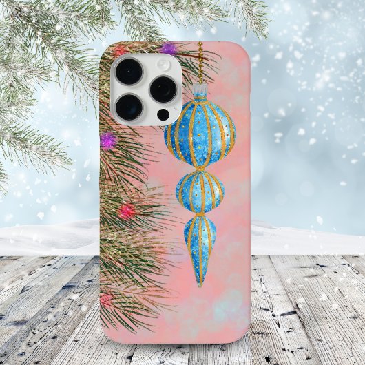 ボケ効果のあるヴィンテージのクリスマスオーナメント Case-Mate iPhoneケース
